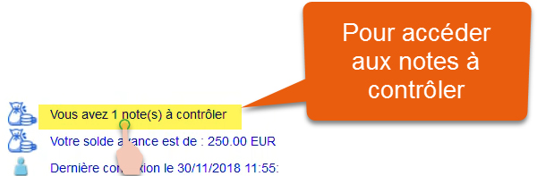 Accès au controle des notes