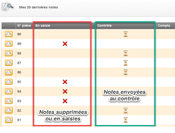 Ecran etat des notes explication 2