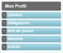 Menu Mon Profil