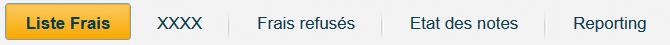 Onglet saisie de frais